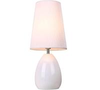 QYYZTQY Bedside Table Lamp Metal Desk Lamp with Fabric Lampshade Bedside Lamp Nightstand Lamp Eye Protection Nightstand Lamp for Bedroom(Black,Button Switch)