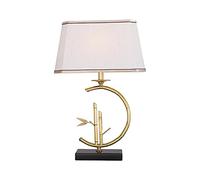 QYYZTQY Bedside Table Lamp Push Button Desk Lamp Nightstand Lamps, Fabric Shade Vintage ?Rural Lamp for Living Room, Bedroom, Dresser Farmhouse Desk Lamps
