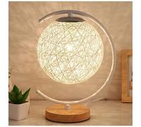 QYYZTQY Bedside Table Lamp Wedding Table Lamp Bedroom Bedside Night Light Girl Dream Moon Starry Lamp Home Decoration Desk Lamp Nightstand Lamp for Bedroom(Rosso)