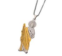 QYYZTQY Benedict Necklace For Women and Men, 925 Sterling Silver Saint Benedict Pendant Bead Chain, Benedict Medals, Medalla De San Benito, San Benito Medalla, Saint Benedict Medal