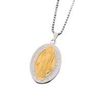 QYYZTQY Benedict Necklace For Women and Men, 925 Sterling Silver Saint Benedict Pendant Bead Chain, Benedict Medals, Medalla De San Benito, San Benito Medalla, Saint Benedict Medal