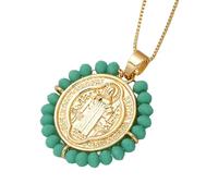 QYYZTQY Benedict Necklace For Women and Men, Multicolor Beads Saint Benedict Necklaces, Benedict Medals, Medalla De San Benito, San Benito Medalla, Saint Benedict Medal