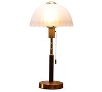 QYYZTQY Black and Gold End Table Lamps Pull Chain Vintage Floral Milk Glass Table Lamp for Bedroom Rustic Mid Century Bedside Lamp Tall Skinny Nightstand Lamp for Living Room Home Office
