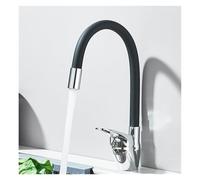 QYYZTQY Black Chrome Kitchen Swivel Hose Faucet Multi-Mode Hot Cold Wall Mount Mixer Tap for Kitchens & Stylish Easy Installat