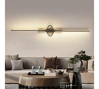 QYYZTQY Black Indoor Light with Remote Control 2700K-6500K Dimmable Wall Lamp Minimalist Long Curved Aluminium Iron for Living Room Bedroom Hallway (60cm,Black)