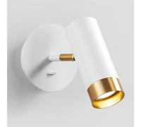 QYYZTQY Black Industrial Style LED Wall Light Adjustable Swing Arm Spotlight Wall Washer Light for Bathroom Hallway Entry Bedroom Living Room Dressing Table Wall Light(White)