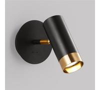 QYYZTQY Black Industrial Style LED Wall Light Adjustable Swing Arm Spotlight Wall Washer Light for Bathroom Hallway Entry Bedroom Living Room Dressing Table Wall Light(Black)