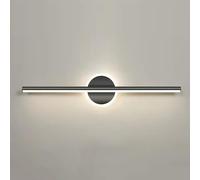 QYYZTQY Black LED Vanity Light Fixture Bathroom Mirror Lamp Vanity Mirror Lighting Makeup Lamps Linear Wall Mount Lights for Indoor Bedroom Dressing Table