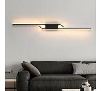 QYYZTQY Black LED Wall Linear Vanity Mounted Lamp for Bathroom Living Room Dining Room Hallway Wall Light(92cm)
