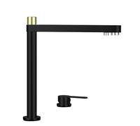 QYYZTQY Black Taps Faucet Front Window Swivel Spout Hot and Cold Water 3 Way Filter Tap for Kitchen Sink Stainless Steel