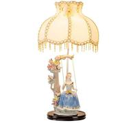QYYZTQY Blue and White Coastal Table Lamp 27.5" Tall Extra Large French Country Ceramic Table Lamp for Living Room Flower Girls Bedroom Nightstand Lamp Rustic Bedside Desk Lamp for Home Office
