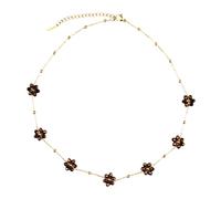 QYYZTQY Bohemia Pearl Flower Necklace For Women, Daisy Flower Pearl Necklace - Colorful Pearl Choker, Flower Necklace For Valentine Birthday Gifts