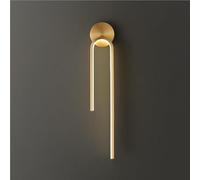 QYYZTQY Brass LED Light Black Long Tube Brushed Gold Linear Indoor Lighting for Hallway Entrance Bedroom Bedside Living Room Bathroom Wall Mounted Lamp(Gold)