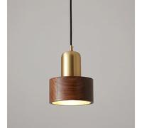 QYYZTQY Brass Pendant Lights Kitchen Island, Walnut Wood Shade Pendant Light, Height Adjustable Kitchen Island Pendant Hanging Light Fixture For Cafe Dinning Room Bedroom Over Sin