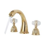 QYYZTQY Brass Tap Basin Mixer Set Handle Sink Faucet Hole for Stylish Bathroom Upgrade & Elegant Gold Finish