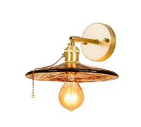 QYYZTQY Brass Wall Lighting, Minimalist Wall Lights Tea Color Glass Lampshade, Up and Down ° Adjustment Wall Light Fixtures for Home Decor Bathroom Bedroom Hallway Bar,A (Color : B)