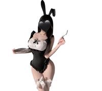 QYYZTQY Bunny Lingerie for Women Outfit Costume Cosplay Underwear Maid Bunny Girl Naughty Cute Outfits Anime Bodysuit Babydoll Roleplay Ears Bra Tail Christmas Set Black