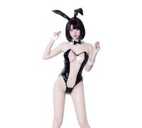 QYYZTQY Bunny Outfit for Women Lingerie Costume Cosplay Maid Bunny Girl Naughty Underwear Outfits Anime Bodysuit Babydoll Roleplay Ears for Party Christmas Halloween Set Black