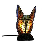 QYYZTQY Butterfly Table Lamp Desk Lamp Handmade Stained Glass Bedside Lamp Night ?Light Interior Lighting Decoration for Lounge Living Room Bedroom,D Needed