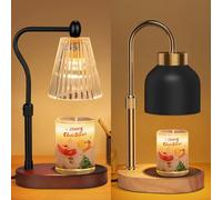 QYYZTQY Candle Lamp with Timer Dimmer Adjustable Height, Electric Wax Warmer Vintage Home Decor for Scented Jar Candles