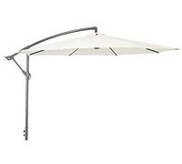 QYYZTQY Cantilever Garden Parasol, Patio Sunshade with Crank Handle and Tilting, UV Protective 50+, Garden Offset Patio Umbrella for Outdoor Sun Shade, White
