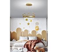 QYYZTQY Cartoon Children's Room Pendant Lamp丨LED Pendant Light with Pentagram Lighting丨Nordic Crown Chandelier Compatible with Girls Room Living Room Ceiling Pendant Lighting,Room Wall Lights