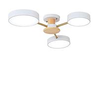 QYYZTQY Ceiling Chandelier LED Chandelier Compatible with Living Room Wooden Chandelier Compatible with Bedroom Home Living Room Decoration, Wall Sconces (Color : White, Size : 3 Heads)