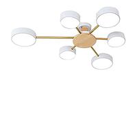 QYYZTQY Ceiling Chandelier LED Chandelier Compatible with Living Room Wooden Chandelier Compatible with Bedroom Home Living Room Decoration, Wall Sconces (Color : White, Size : 6 Heads)
