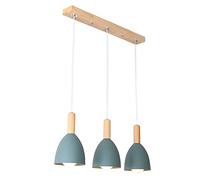 QYYZTQY Ceiling Light, Three Head Dining Room Chandelier Pendant Light Lantern Lighting LED E27 Socket Solid Wood Bar Table Lamp Hanging Lamp Ceiling Lighting - Lamps