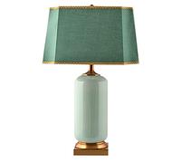 QYYZTQY Ceramic Table Lamp Minimalist Green Desk Lamp Creative Living Room Bedroom Bedside Lamp Hotel Dining Room Decorative Table Lamp Large Table Lamps for Living Room