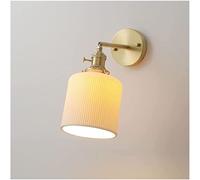 QYYZTQY Ceramic Wall, Indoor Adjustable Wall Lamp, Japanese Brass Brushed Lighting Fixtures, E27 Wall Light for Living Room Bedroom Bedside Reading (Size : C) (Size : C)