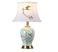 QYYZTQY Ceramics Desk Lamp Bedroom Bedside Lamp Chinese Style Glazed Ceramic Table Lamp for Living Room Family Bedroom Bedside Table Lamp