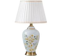 QYYZTQY Ceramics Table Lamp Hand Painting Bedroom Bedside Lamp Chinoaserie Style Ceramic Desk Lamp for Living Room Study Hotel Art Deco