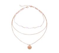 QYYZTQY Chain Necklace Dainty Pearl Necklaces For Women Girls Plated Layered Sweet 16 Rings