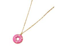 QYYZTQY Chain Women Girls Personality Donut Necklace and Delicate Suitable For All Double Pearl