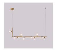 QYYZTQY Chandelier Clear Glass Globe Chandelier, Mid-Century Glass Pendant Lights, Ceiling Hanging Lamp Fixture for Dining Room, Living Room & Kitchen Island Bar Counter (Color : B, Size : 7 L
