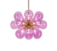 QYYZTQY Chandelier Colorful Chandeliers Art Balloon Pendant Light Bubble Globe Glass Shade Decor Ceiling Hanging Lamp for Kitchen Island Bedroom Living Room (Color : P