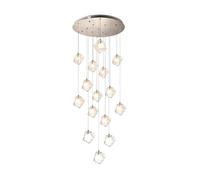QYYZTQY Chandelier Glass Balls Lighting Rotating Chandelier Stairs Long Pendant Light Ceiling Lighting Fixture for Bar Restaurant Hallway Living Room Creative Villa Hanging Lamp (Size :