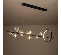 QYYZTQY Chandelier Glass Chandelier G9 LED Ceiling Hanging Lamp Indoor Decor Dining Room Cloth Pendant Light Living Room Kitchen Island Pendant Lights (Size : 120x30cm)