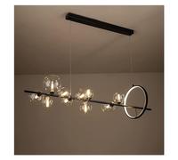 QYYZTQY Chandelier Glass Chandelier G9 LED Hanging Lamp Indoor Dining Room Cloth Pendant Light Living Room Kitchen Island Droplight Pendant Lights (Size : 120x30cm)