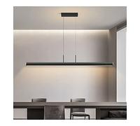 QYYZTQY Chandelier LED Line Long Chandelier Kitchen Island Linear Pendant Light Minimalist Wood Hanging Lamp Dimmable LED Lighting Fixture for Kitchen Island Dining Living Room Bar Office (Size