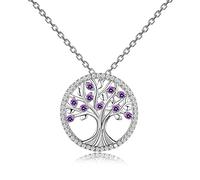 QYYZTQY Chandelier Tree of Life Platinum Necklaces Pendants with Spinel Stones Jewelry Necklace for Women Wedding Gift Light