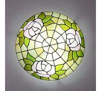 QYYZTQY Chandeliers Ceiling Lights Flush Mount, Dimmable ?30cm ?40cm ?50cm Stained Glass Round Ceiling Lamp for Living Room Bedroom Kitchen y Bathroom[Energy Class A ++],D,30cm