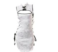 QYYZTQY Cheongsam Dress for Women Lingerie Chinese Qipao Costume Outfit Anime Cosplay Roleplay Floral High Split Chemise Babydoll Strappy Thong Set