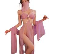 QYYZTQY Cheongsam Dress Lingerie for Women Outfit Costume Anime Cosplay Chinese Little Beauty Roleplay Princess Kimono Slave French Egyptian Bra Long Skirt Halloween Party