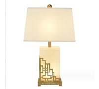 QYYZTQY Chinese Style Table Lamp Minimalism Large Table Lamp Dolomite Base Bedroom Bedside Lamp Living Room Study Hotel E27*1 40 * 23 * 67cm