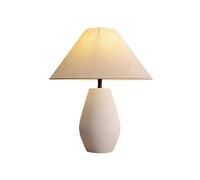 QYYZTQY Chinese Vintage B&B Hotel Front Desk Desk Lamp Elegant High-End Cloth Pottery Desk Light Villa Clubhouse Mall Decoration Lighting Fixture Living Room Sofa Beside Bedroom Bedside Workstation