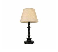 QYYZTQY Chinese Vintage Bedroom Desk Light Fabric Lampshade Metal Desk Lamp for Sofa Beside Counter On Bedside Table Lamp Dormitory Office Workstation Villa Loft Decoration Lighting Fixture