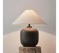 QYYZTQY Chinese Zen Study Writing Desk Desk Lamp Light High-End Fabric Pottery Desk Light Villa Farmhouse B&B Front Desk Bar Showcase Lighting Fixture Living Room Bedroom Tea House Table Lamp