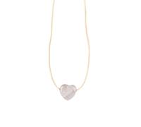 QYYZTQY Chunky Heart Pendant Healing Crystal Leather Cord Adjustable Choker Y2K Trendy Gifts Women Jewelry for Girls